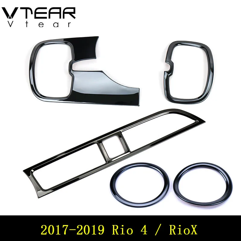 

Vtear для киа рио 4 х лайн тюнинг Kia Rio 4 x линейные аксессуары воздушный выход круглая крышка x-line интерьерные молдинги автостайлинг хромированная отделка украшения 2017