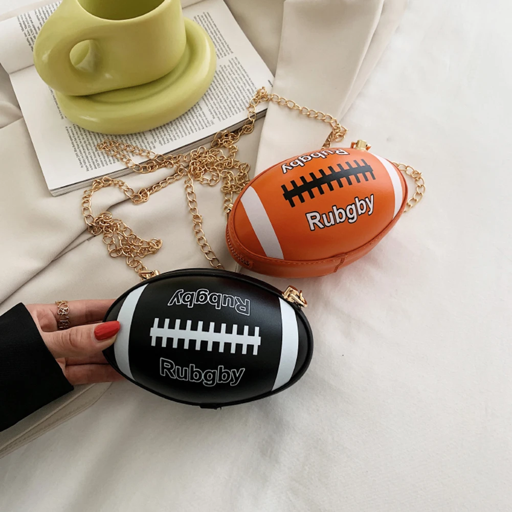 

Повседневная однотонная сумочка на цепочке, винтажный женский мессенджер из искусственной кожи на ремне для регби, Повседневная миниатюрн...