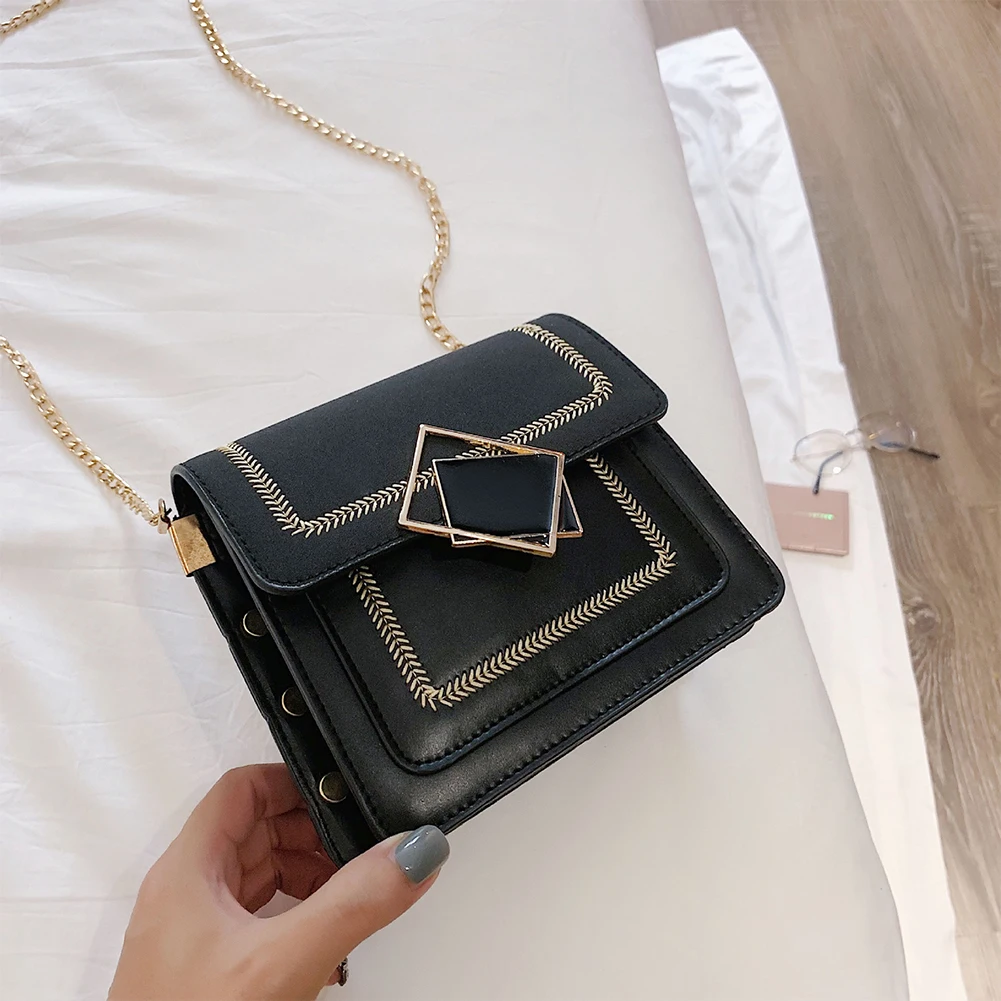 Сумочка из искусственной кожи на цепочке мессенджер плечо для женщин