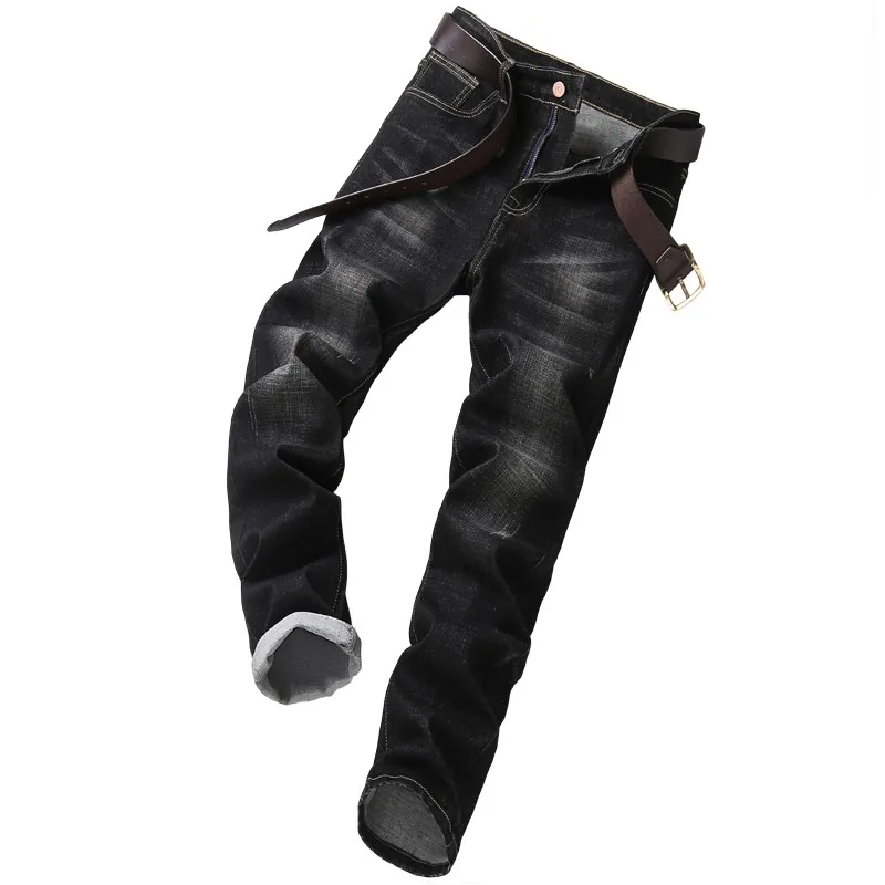 

Men Jeans Four Season Brand Cotton Loose Fit Stretch Denim Jeans Trend Men Pants Plus Size