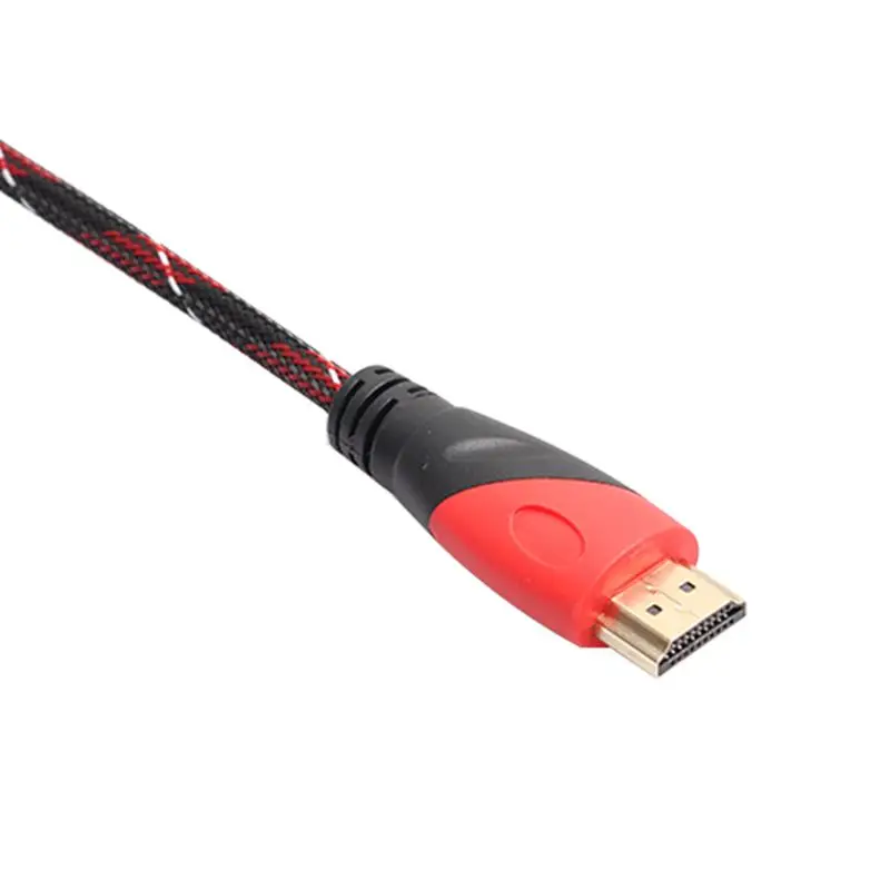 Топ позолоченный hdmi кабель HD видео аудио двойного цвета режим красного и черного
