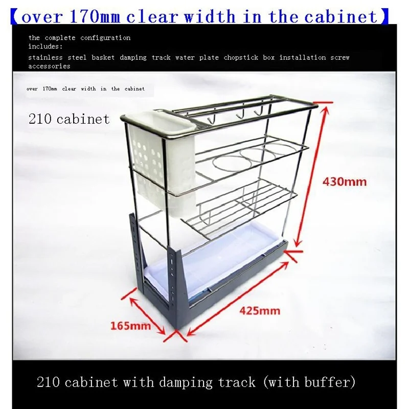 

Mutfak Malzemeleri Dish Almacenaje Armario Platos Pantry Kuchnia Stainless Steel Cuisine Organizer Rack Kitchen Cabinet Basket