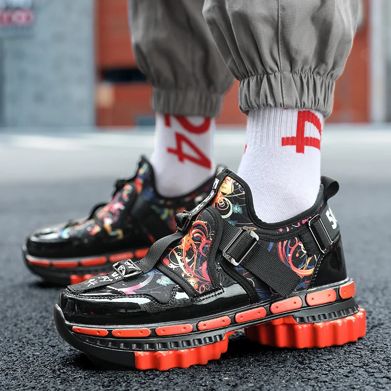 Sneakers Men Casual Shoes Male Fashion Sports golden gear wheel canvas slip on trainers chunky footwear loafers fashion male new | Обувь