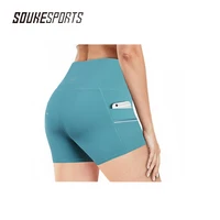 souke sports womens springsummer high waisted yoga running compression cycling running with zip pocket shorts ys301