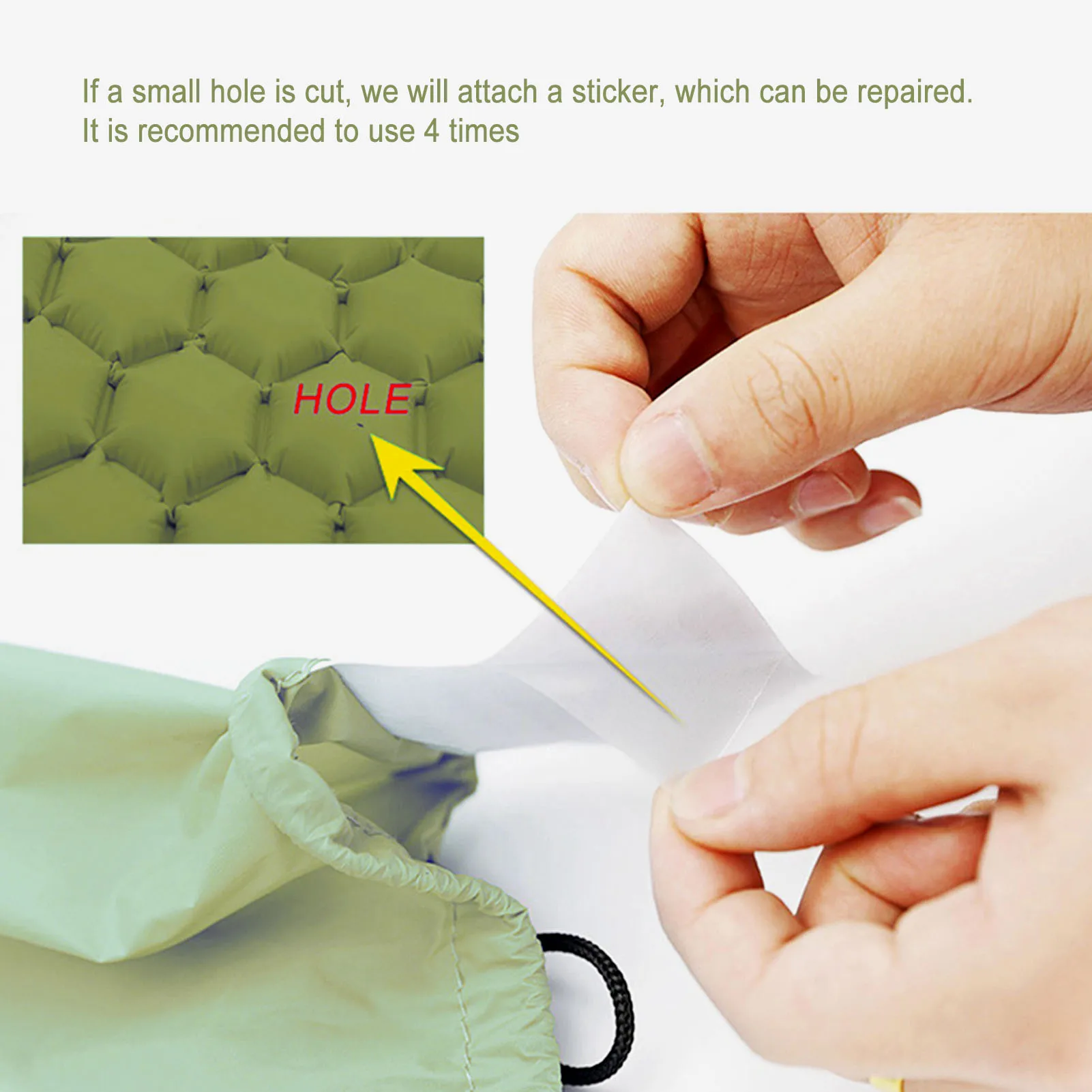 Надувной матрас для сна кемпинга надувной в рулоне компактный и влагостойкий