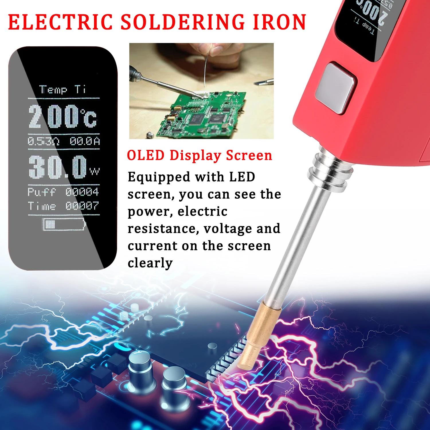 Бытовой портативный мини паяльник с зарядкой от USB электрический сварочный набор