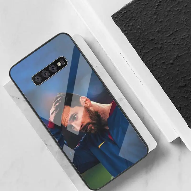 

Messi Football Soccer 10 Phone Case For Galaxy Tempered Glass Cases Apply To S10 S9 S8 S7 S6edge Plus TPU Cover