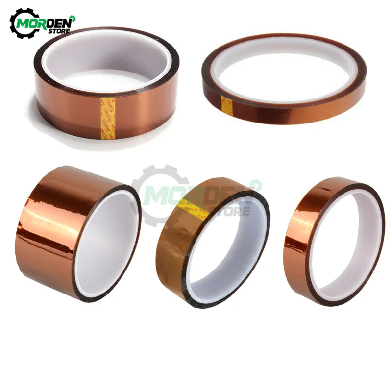 

5 6 8 10 12 15 20 25 30 40 50 мм рулон ленты золотой 100 футов термостойкий клей полиимидная изоляционная термолента для BGA