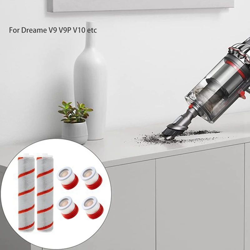 

Hepa Filter Main Rolling Brush Replacement for Xiaomi Dreame V9 / V9 Pro / V10 Handheld Wireless Vacuum Cleaner Kits