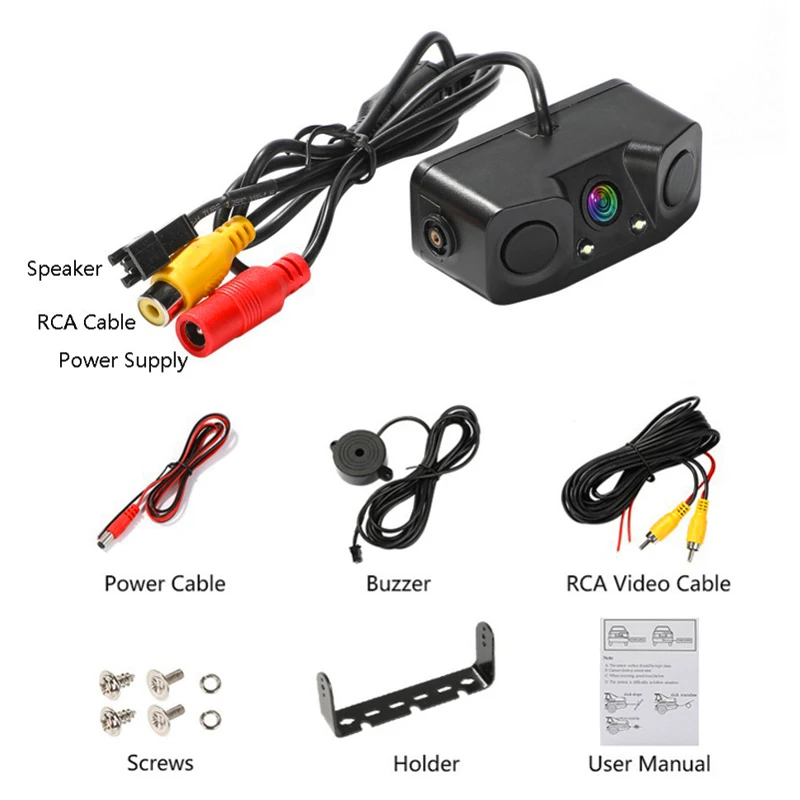 Автомобильная камера заднего вида ночного видения парковочная радар датчик