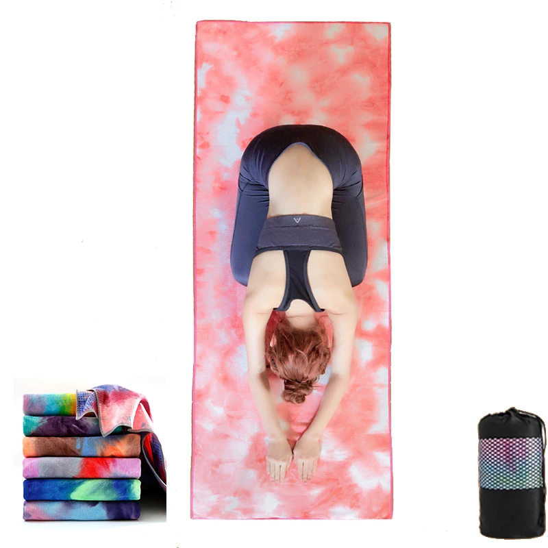 Накидка для йога-коврика с антискользящим эффектом из микрофибры размером 183см*63см - "Non Slip Yoga Mat Cover Towel Anti Skid Microfiber Size 183cm*63cm Shop Towels Pilates Blankets Fitness on".
