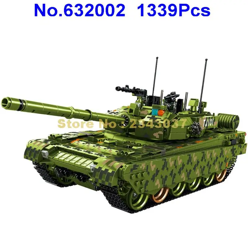 632002 1339 шт. основной боевой танк 99 военного типа 5 строительных блоков игрушка|building