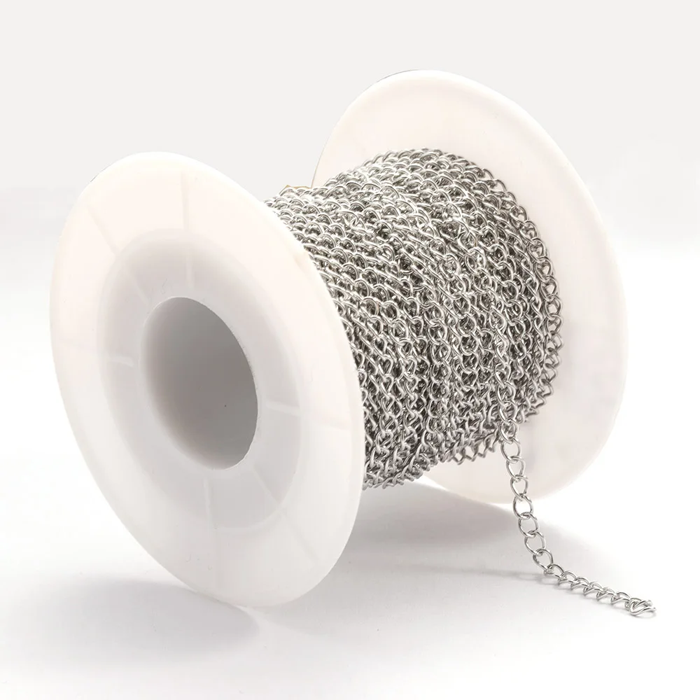 2 м 10 м/рулон из нержавеющей стали ожерелье золотых цепей 2/3/5 мм для браслет