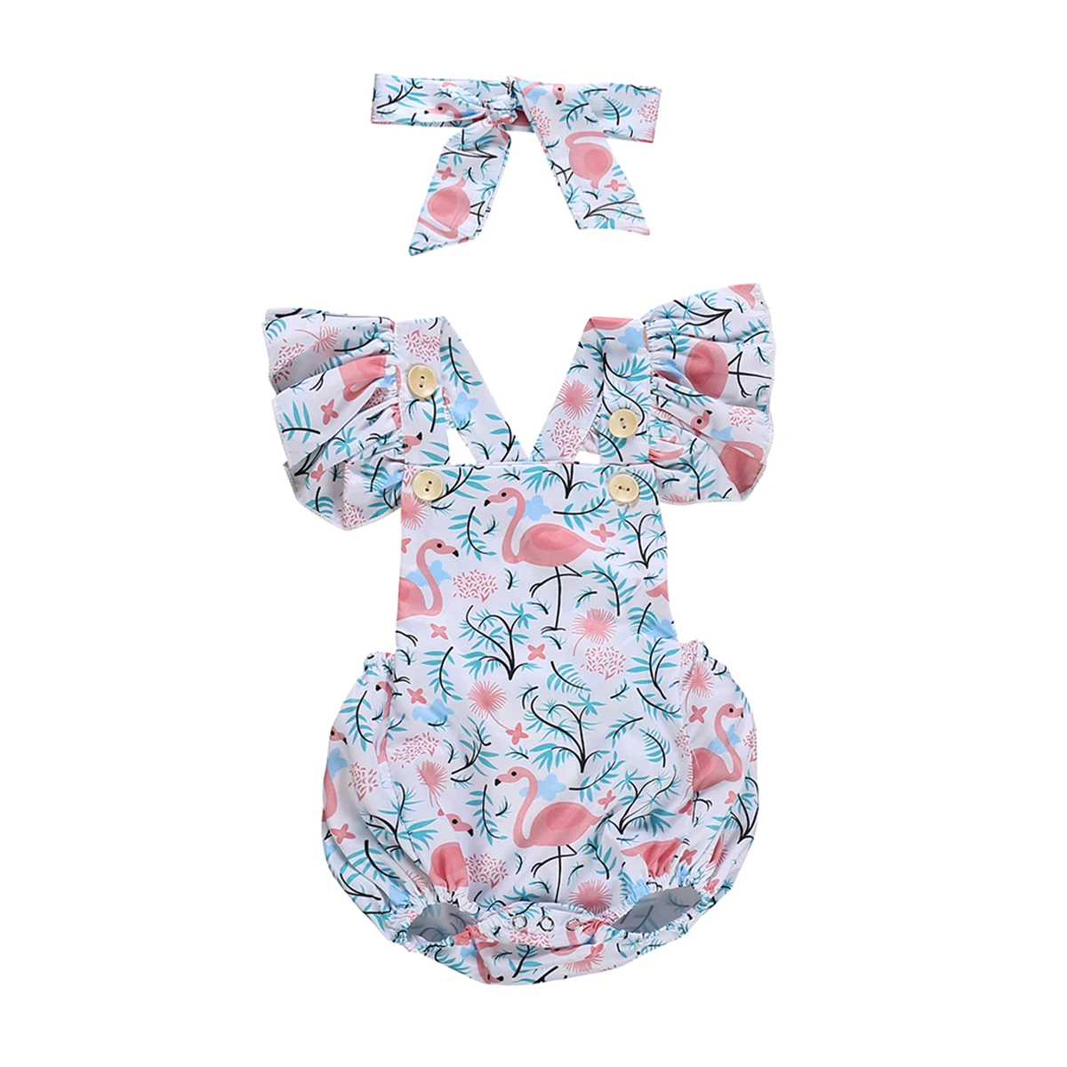 Одежда для новорожденных девочек боди топы с цветами и птицами милый комбинезон