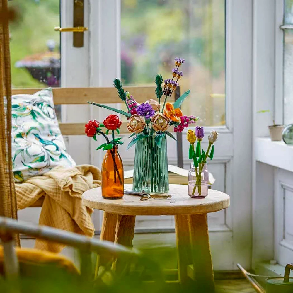 

DIY assembling flowers, 756 pieces of creative projects, assembling flowers, DIY art decoration flower collection crafts