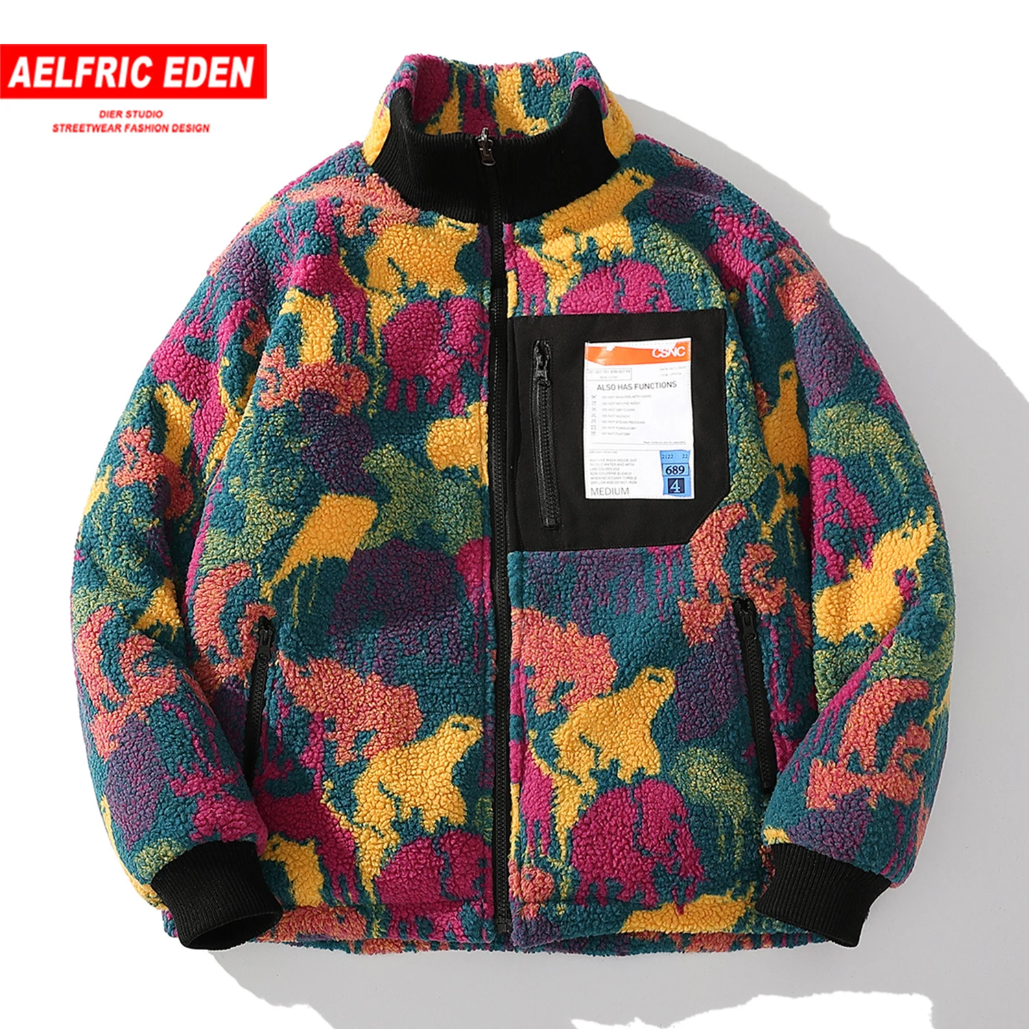 Aelfric Eden хип хоп камуфляжная Двусторонняя Куртка парка Мужская Уличная 2019 зимняя