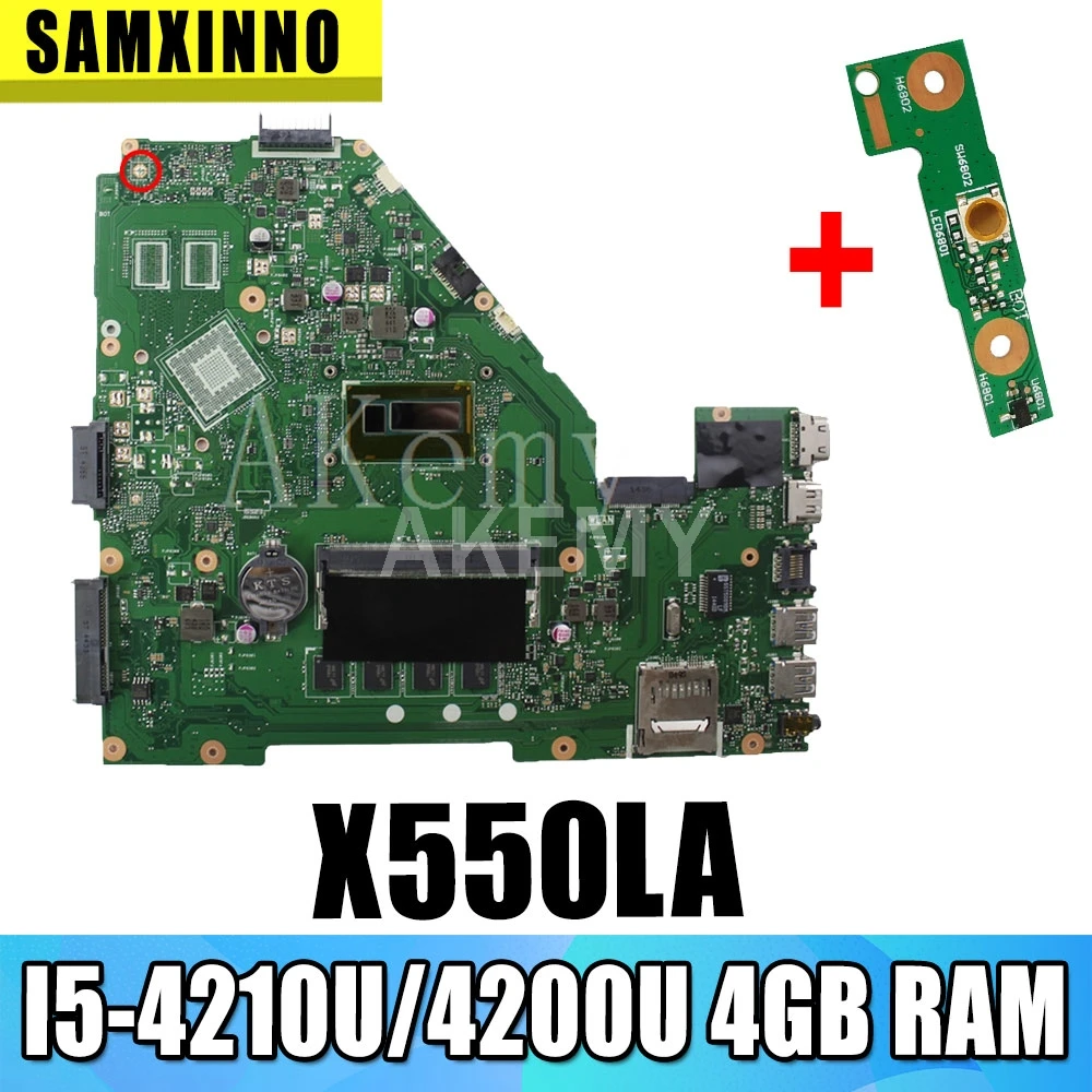 X550LA материнская плата I5 4210U/4200U 4 Гб RAM EDP для For Asus A550L X550LD R510L X550LC X550L X550 ноутбука