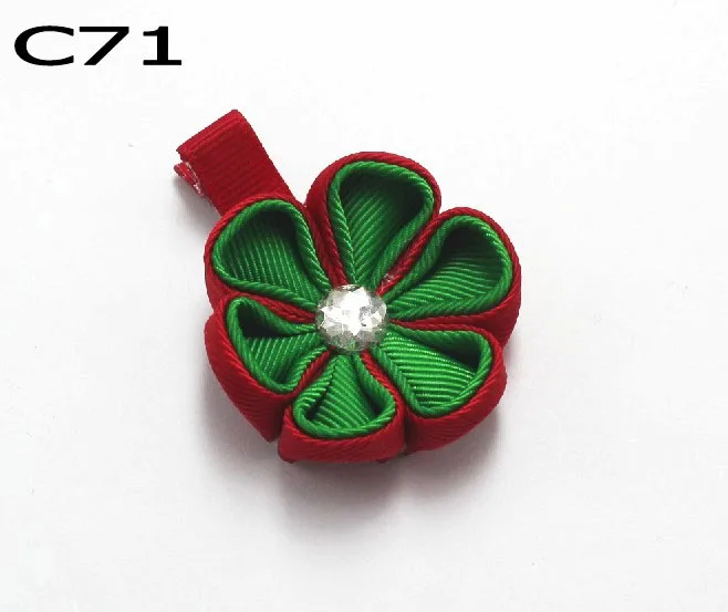 Бесплатная доставка-A 30 шт. рождественские банты для волос с перьями конфетный