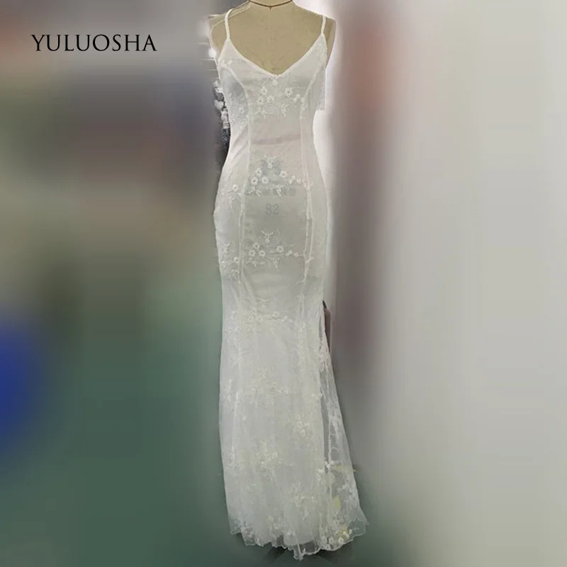YULUOSHA сексуальные платья с v-образным вырезом на тонких бретельках открытой
