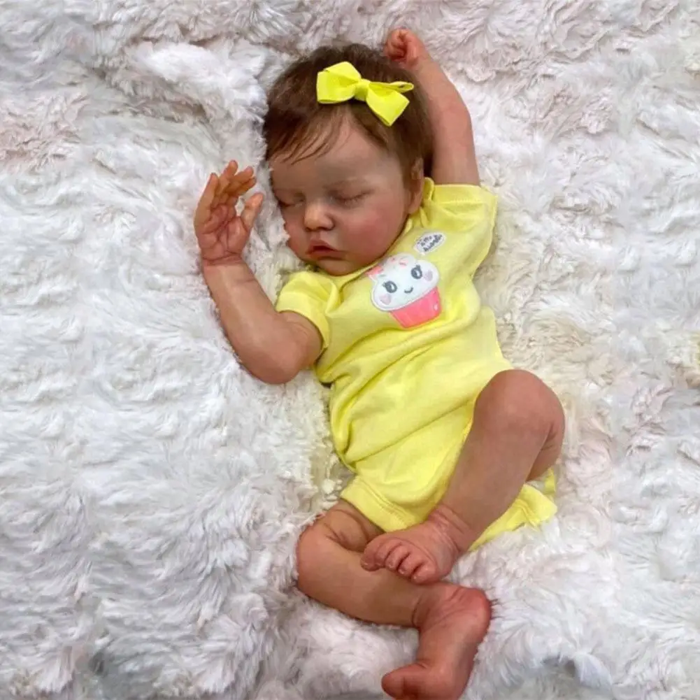 

2021 46cm Realistic Doll Full Soft Silicone Vinyl Toddler Toy Girls Babies Gift Girl Lifelike Birthday For Boys Wholesale R8A4