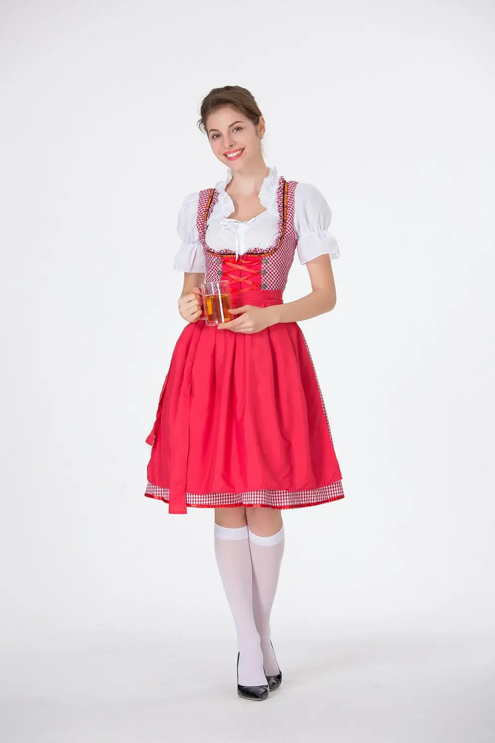 Размеры S-3XL Октоберфест Dirndl официантка в пивном баре взрослый костюм Для женщин