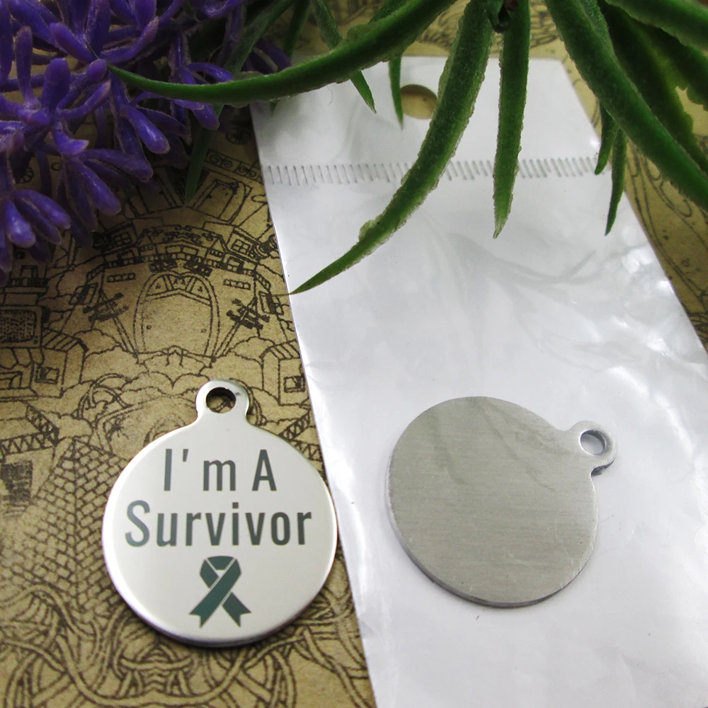 20 шт. I'm A Survivor очаровательыне нержавеющие 5 стилей для выбора амулеты сделай сам