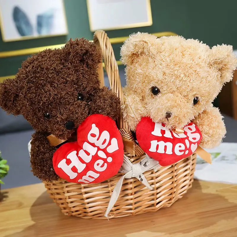 Лента бант медведь красный любовь сердце плюшевая игрушка Дети влюбленные день