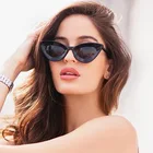 Женские солнцезащитные очки кошачий глаз, винтажные треугольные очки в стиле ретро, 2019