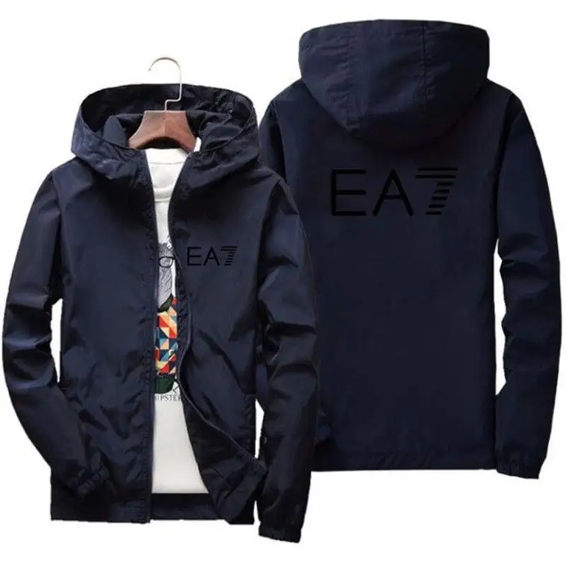 

Spring/summer new men's print casual jacket zippered hooded baseball jacket pilot outdoor mountaineering ski jacket windproo