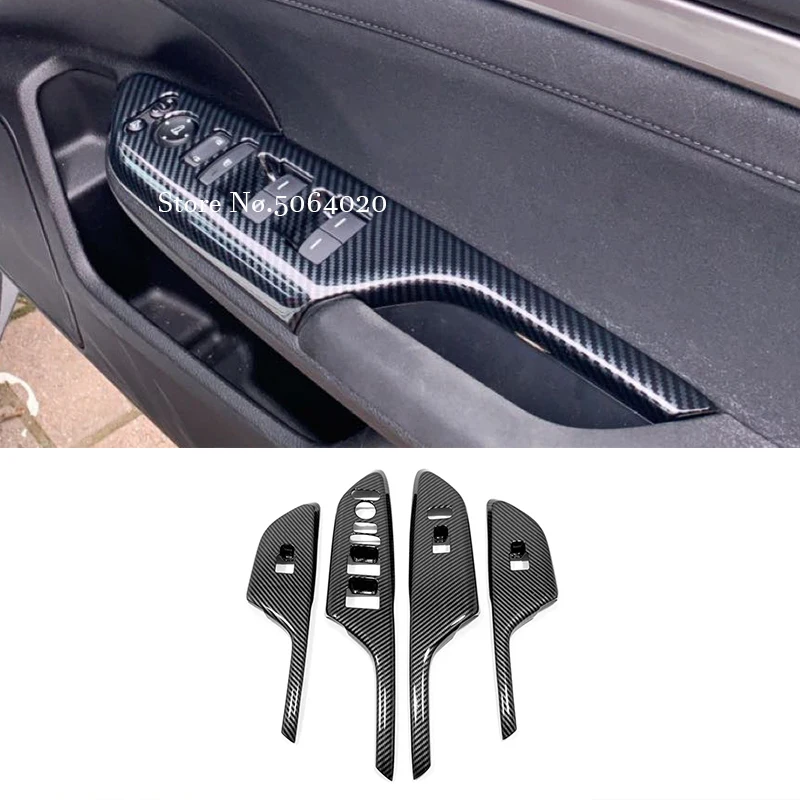 

ABS Carbon Glass RHD switch Gear frame Air conditioning outlet Cover trim Car Styling For Honda Civic 10th 2016-2020 Accessories