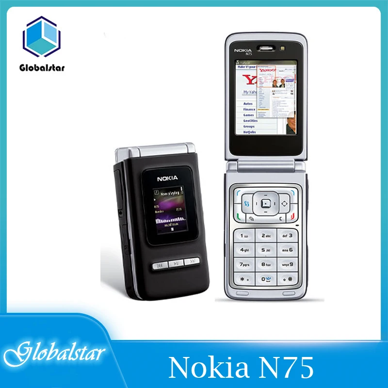 

Nokia N75 Refurbished Original Unlocked Flip N75 2.4'inch 3G FM Radio Symbian OS 9.1 Mobile Phone One Year Warranty