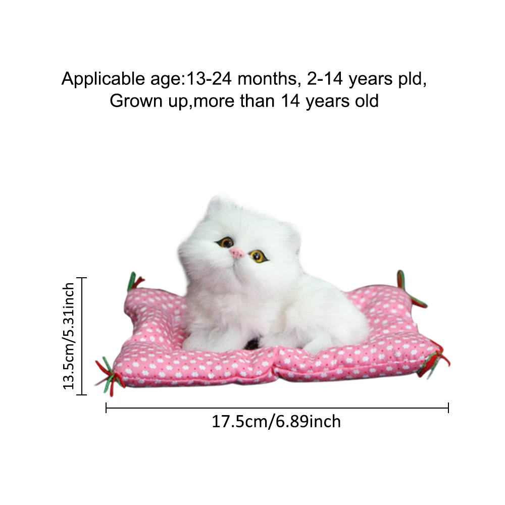 

Simulation Plush Cat Electronic Pet With Lifelike Sounding Toy Children Stuffed Animal Cat Toy With The Cushion For Kids Gift