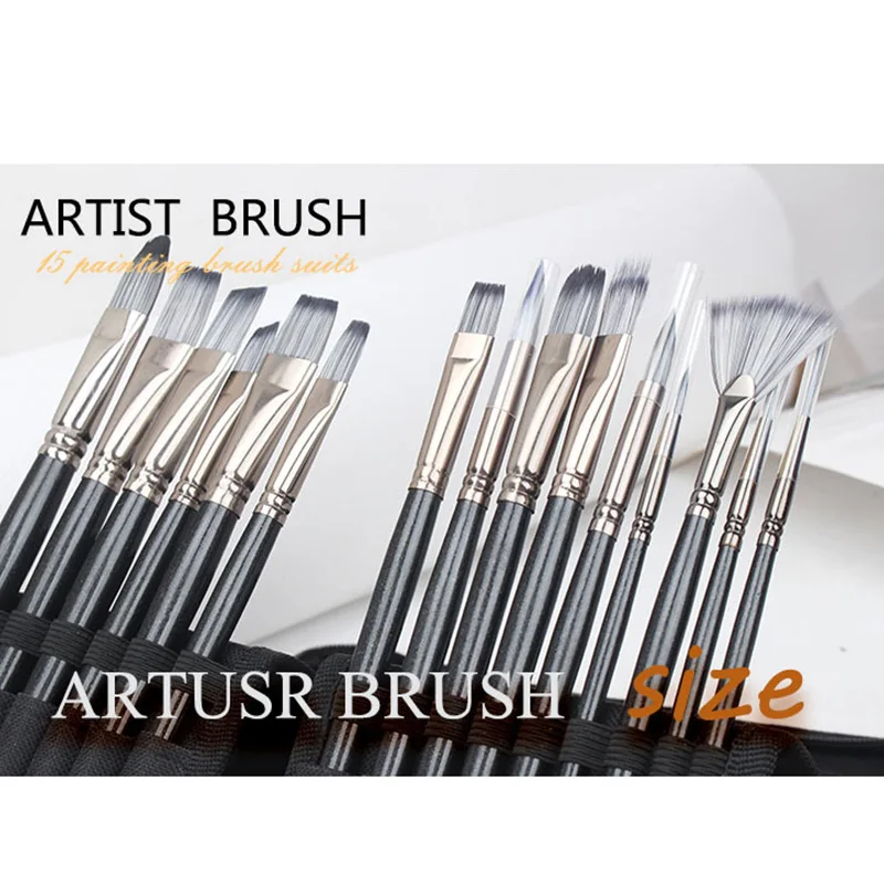 

Paint Brush Set 18 PCS Paint Brushes for Oil, Watercolor, Gouache, Craft, Face Paint Brushes, Palette Knife, Sponge