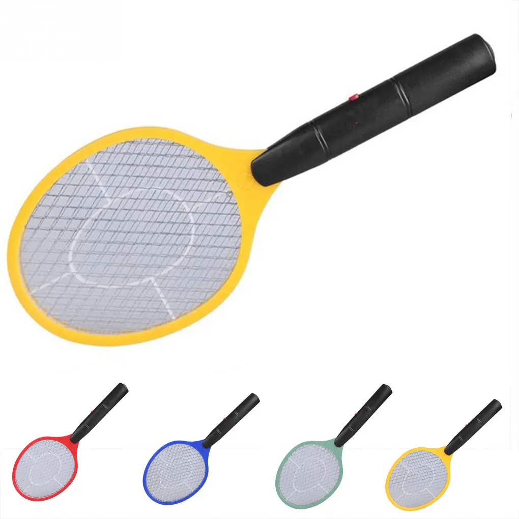 

Summer Triple Nets House Attery Power Electric Fly Swatter Electric Pest Repeller Bug Zapper Racket Wireless Long Handle