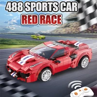 cada 306pcs city remote control racing car building blocks classic technical super rc sports vehicle bricks gifts toys for kids