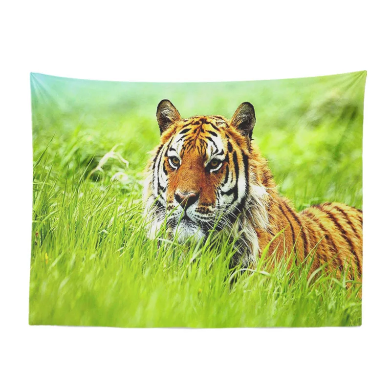 Милый гобелен на заказ с изображением Льва пустыни тигра леопарда животных
