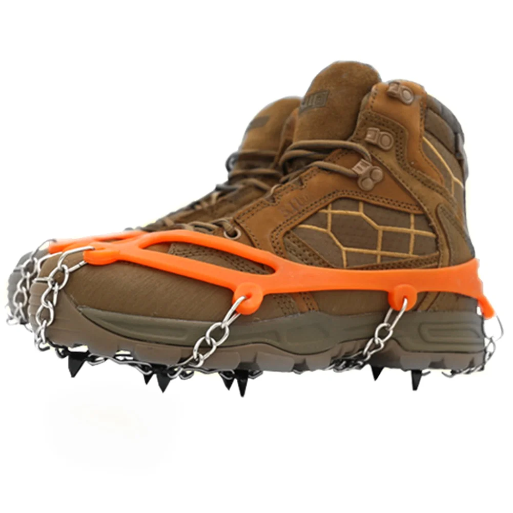 

Manganese Steel Snow Winter Hiking Cleats Non Slip Outdoor Ice Gripper Crampons Spikes Climbing Shoe Cover