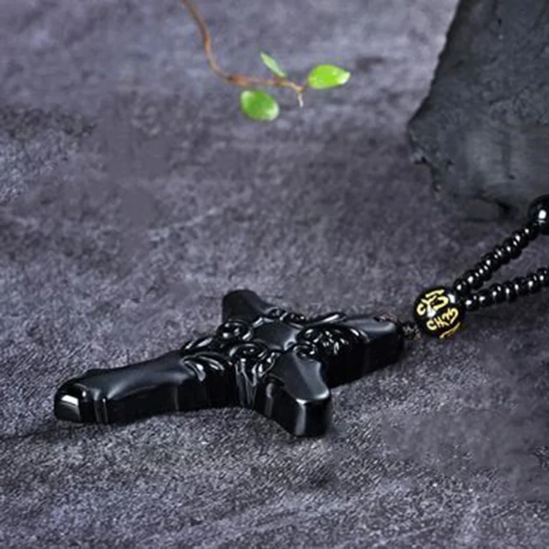 Кулон Бодхисаттва из натурального обсидиана 8 видов | Украшения и аксессуары