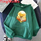 Женская толстовка с капюшоном, графика y2k, женская одежда для улицы