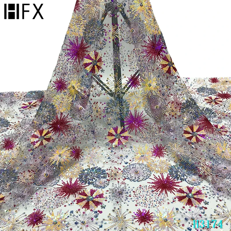 HFX Новое поступление французское кружевное платье в африканском стиле с