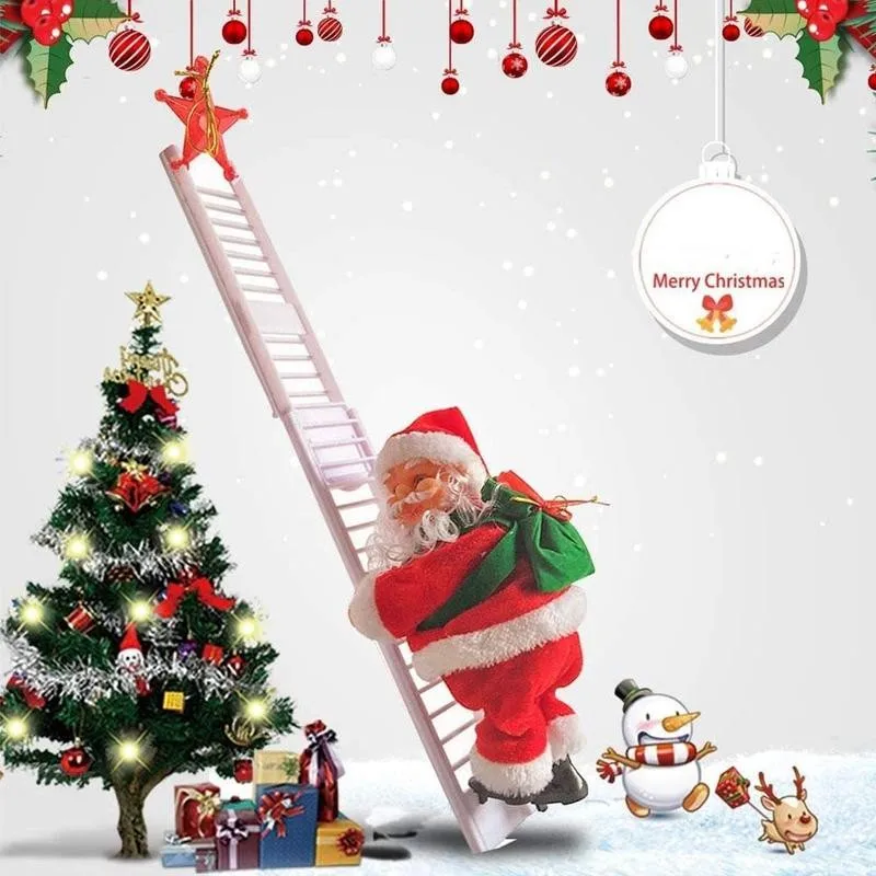 

Рождественская подвесная лестница «Дед Мороз», украшение для новогодней елки, забавные подарки для детей на новый год, декор для вечеринки