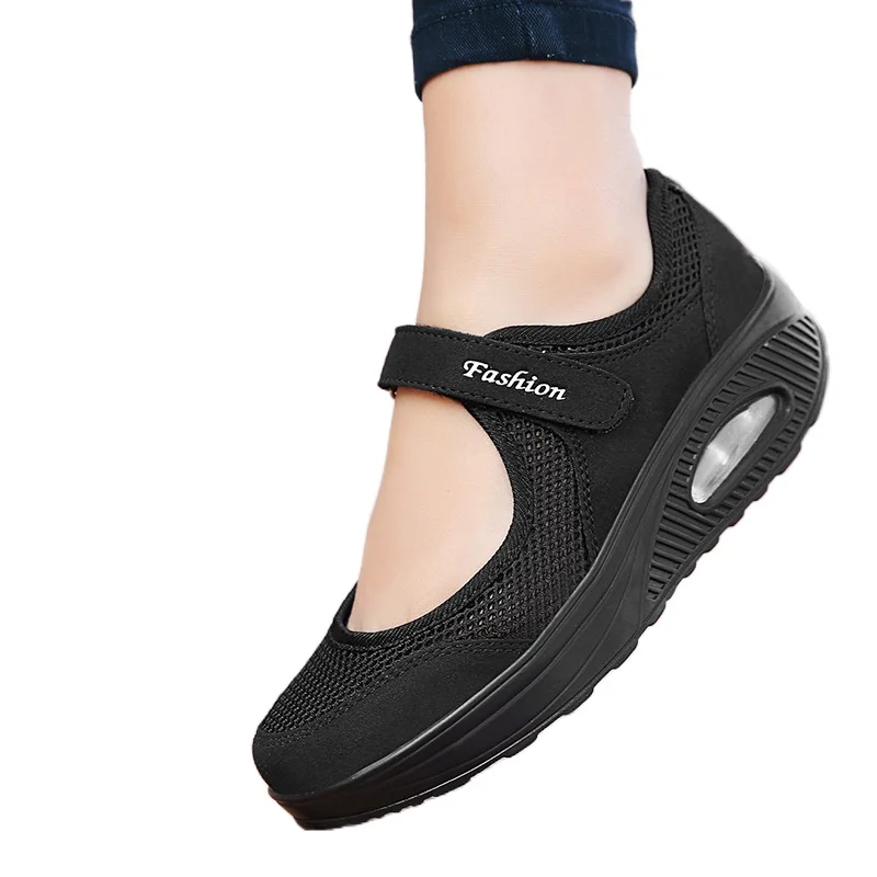 

Comfortable and Lightweight Women's Shoes for Walking and Thick-soled Breathable Sandals; Size 42 Cloth Shoes Platform Sandals