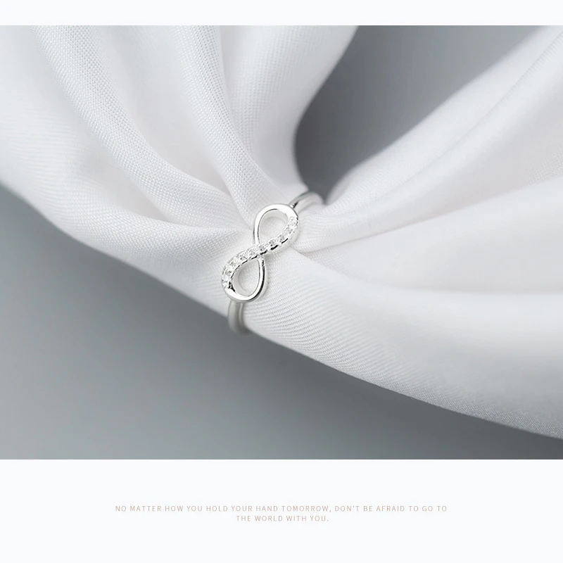 Женское кольцо из серебра 925 пробы с надписью Бесконечная любовь|Кольца| |