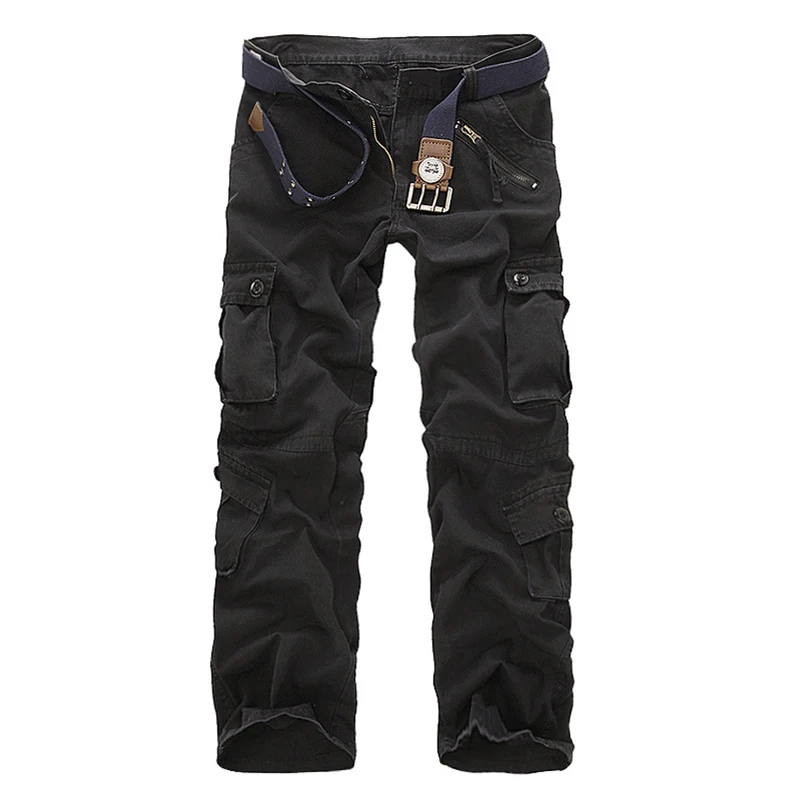 

New Cargo Pants Men Military Straight Trousers Mens Casual Cotton Camo Multi-Pocket Pants Man Joggers Hip Hop Long Trouers