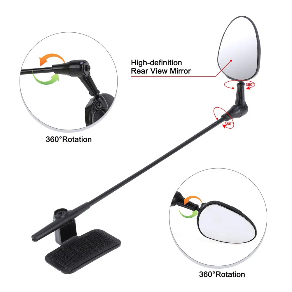 

Cycling Helmet Flexible 360 Degree Adjustable Rear View Mirror Lightweight Aluminum Bike Riding Mirror Rearview Mirrors