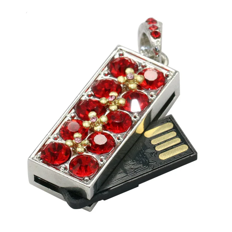 Стразы, бриллианты, ожерелье, USB флеш-накопитель, Вращающаяся ручка-накопитель, реальная емкость, 4 ГБ, 8 ГБ, 16 ГБ, карта памяти, высокая скорость, U флэш-диск