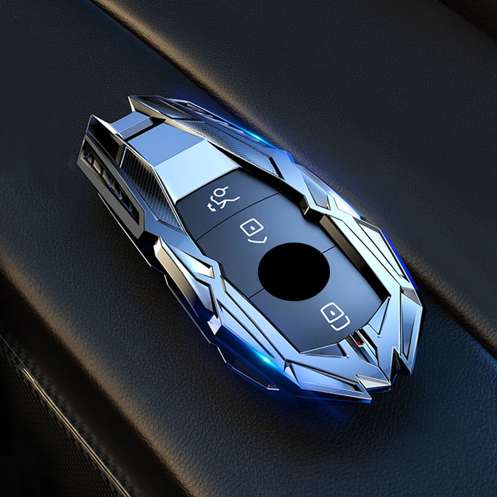 

3 Buttons Alloy Remote Key Fob Car Key Case Cover Shell Bag For Mercedes Benz New E Class E200 E260 E300 E320 W213 Car Styling