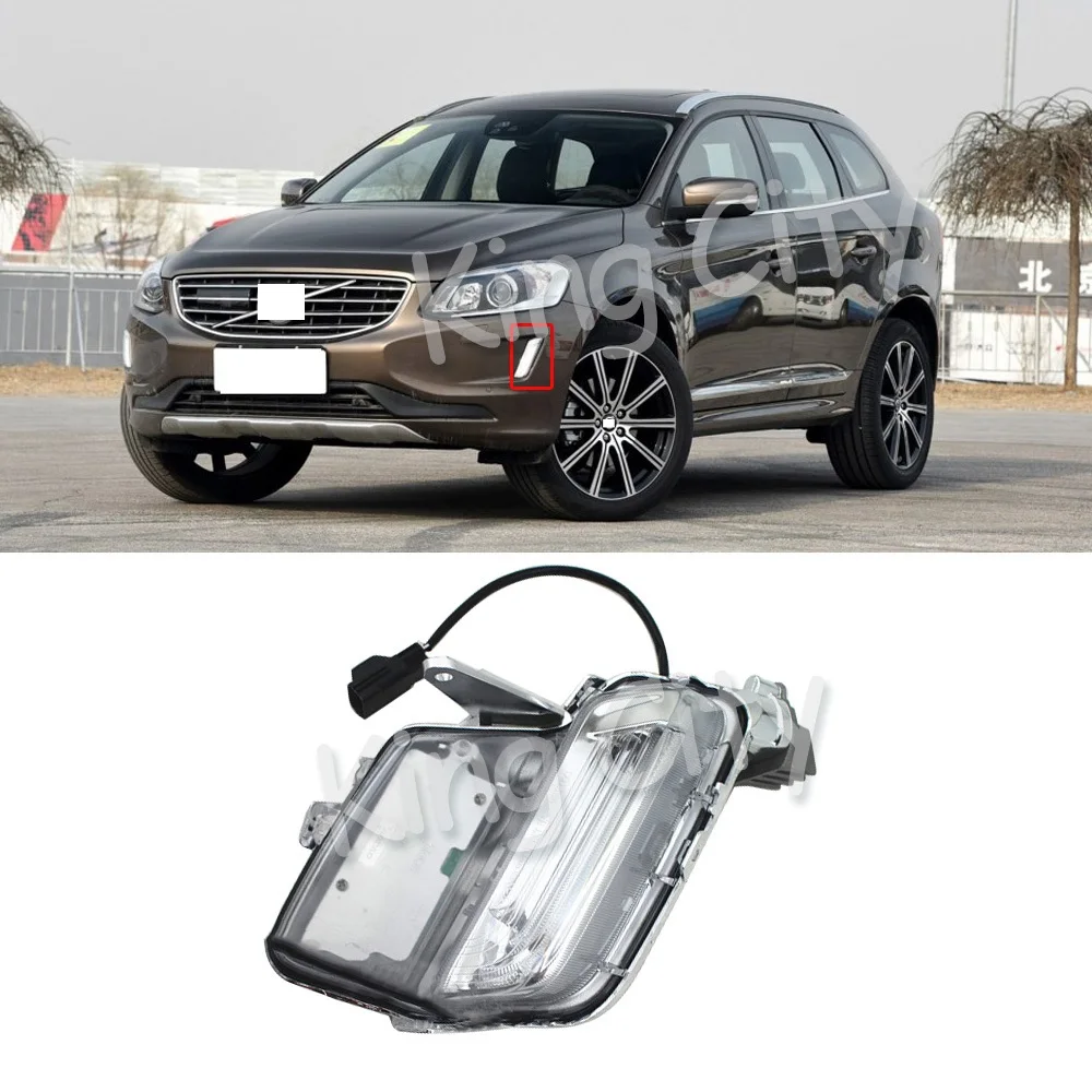 CAPQX 1 шт. для Volvo XC60 передний бампер противотуманный светильник DRL Дневной ходовой светильник противотуманный светильник