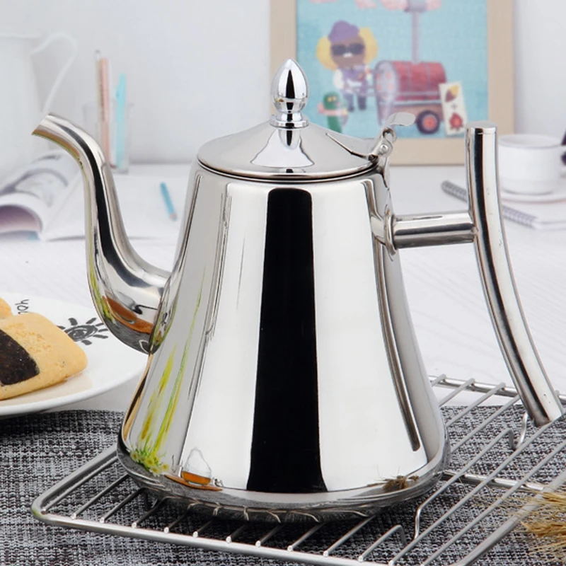 

1.5L Stainless Steel Teapot Coffee Pot with Filter Kettle Home Hotel Bar Restaurant Stainless Steel Kettle Pot Induction Cooker