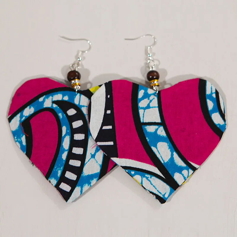 2021 Новое поступление модные африканские серьги из Анкары ручная работа женские